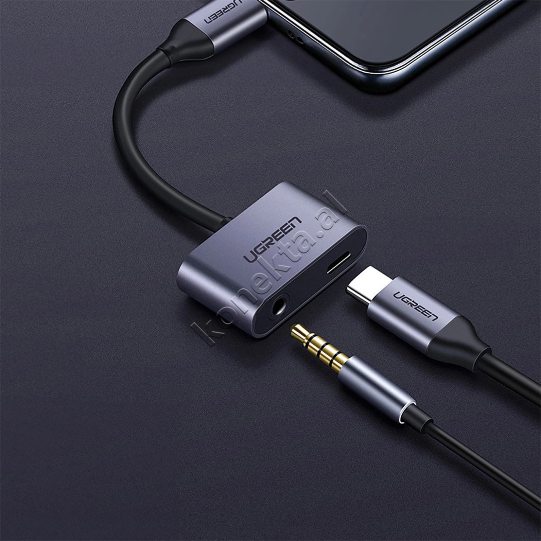 Kabell USB-C (M) Ne 3.5mm mini jack / USB-C (F) Ugreen