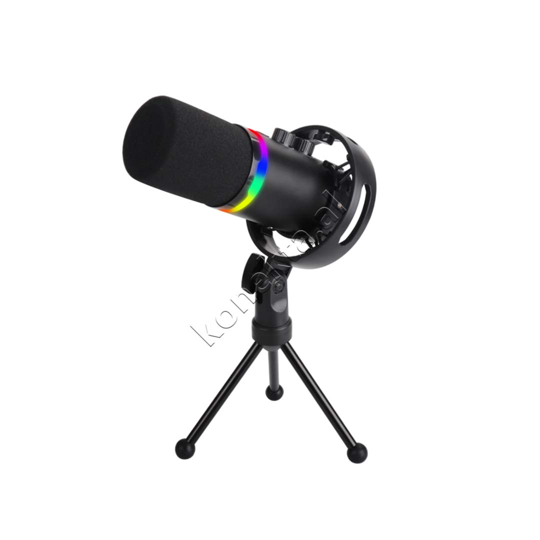 Mikrofon USB/XLR Me Krah Mbajtës Dhe Drita RGB Yanmai