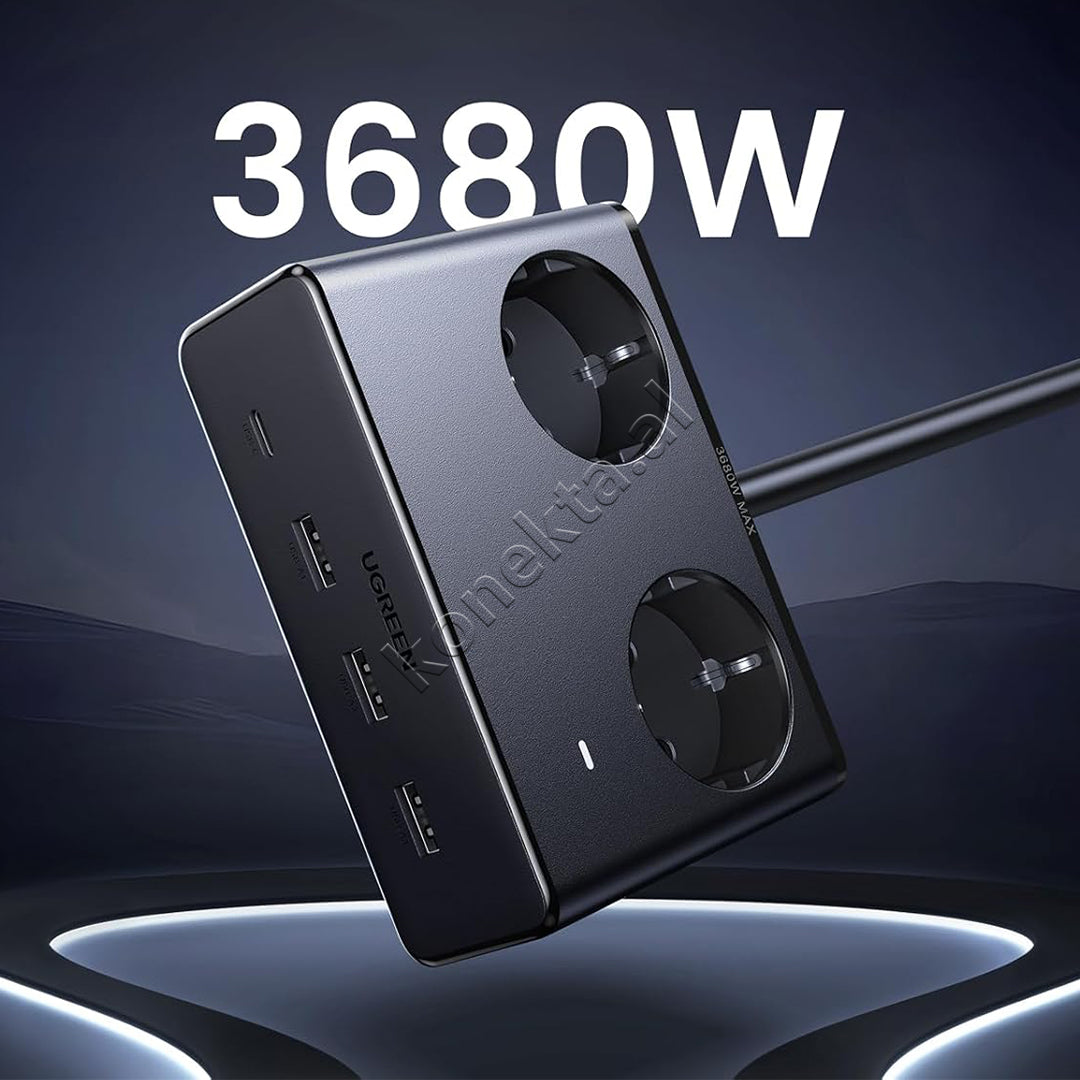 Multiprize 2 Vendeshe Me Porta 3xUSB-A Dhe 1xUSB-C Ugreen