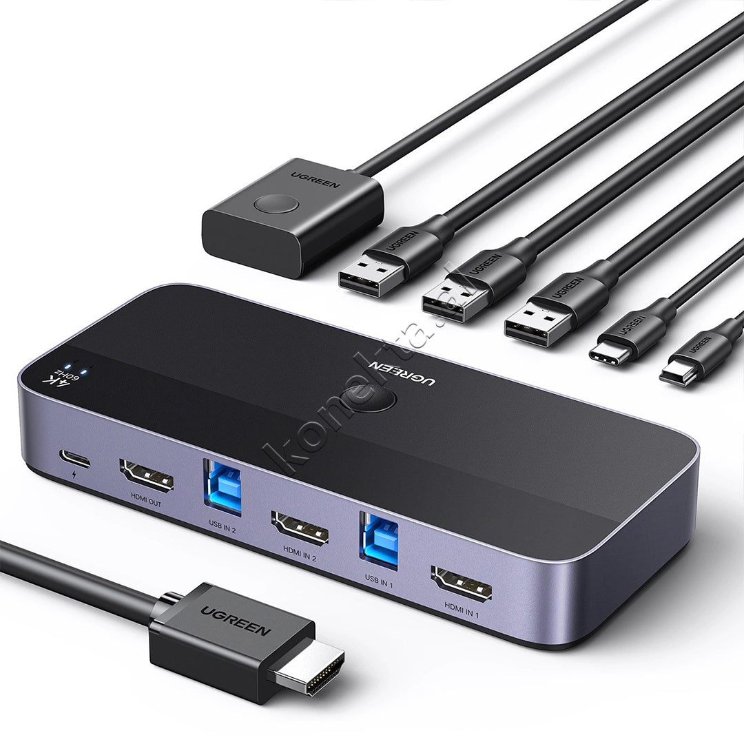 Switch KVM HDMI 2 Ne 1 Me Rezolucion 4K Ugreen