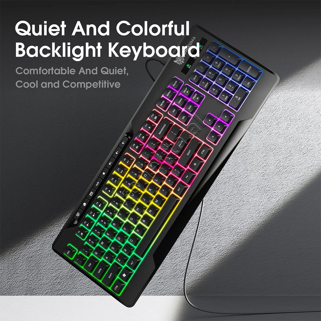 Tastiere Gaming Ergonomike Me Ndriçim RGB Onikuma