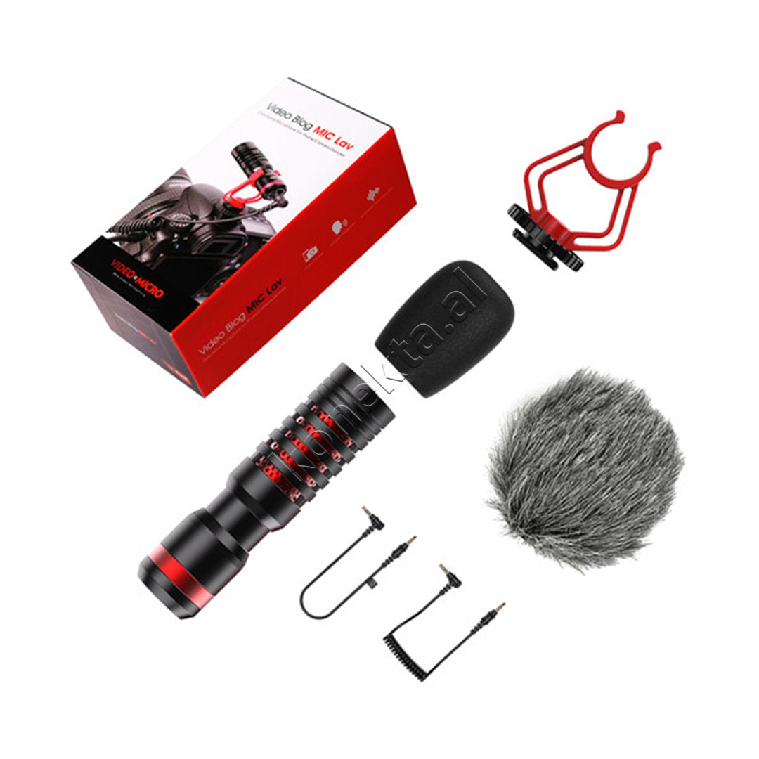Mikrofon Shotgun Apexel Per Kamera, Smartphone dhe Regjistrues Audio