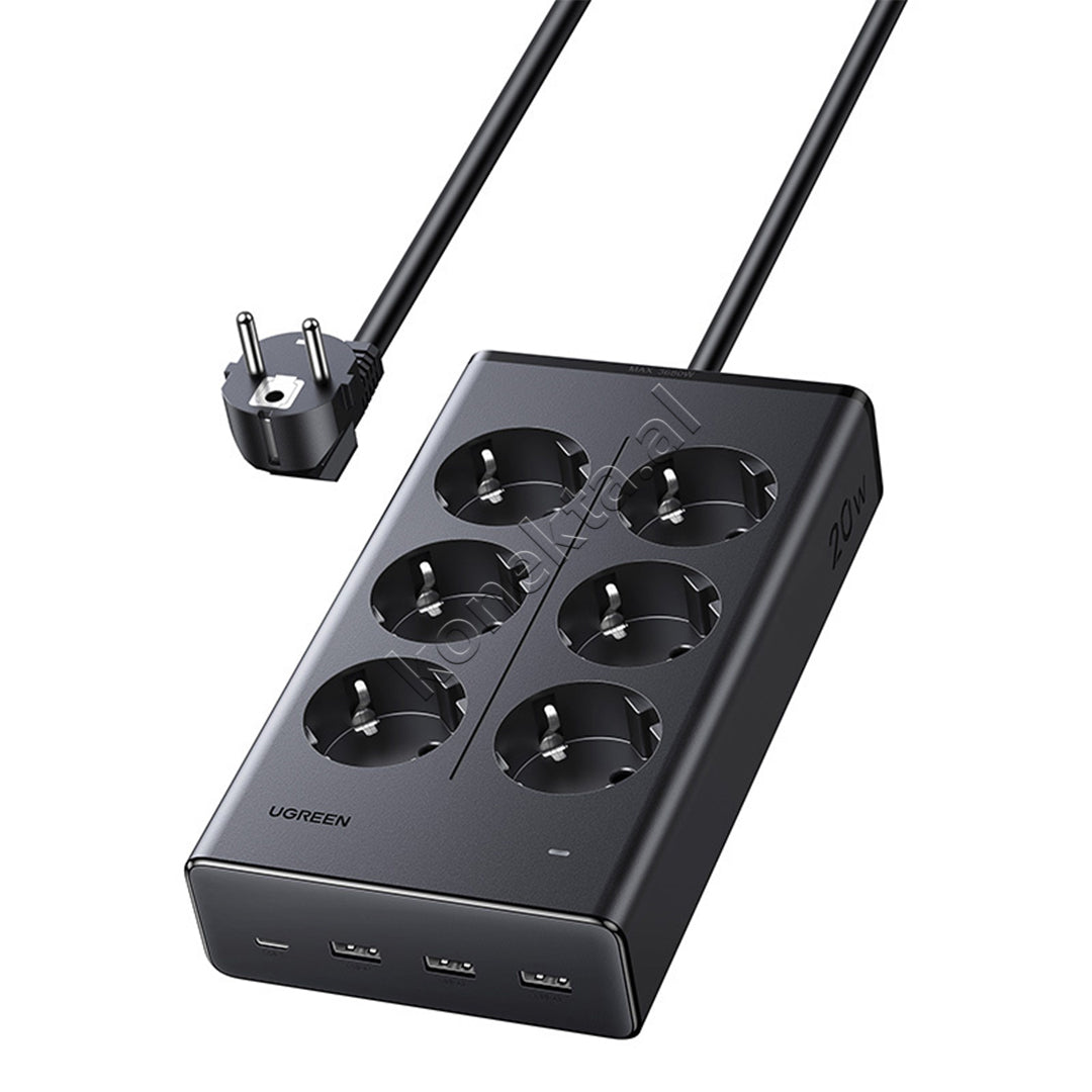 Multiprize 6 Vendeshe Me Porta 3xUSB-A Dhe USB-C Ugreen