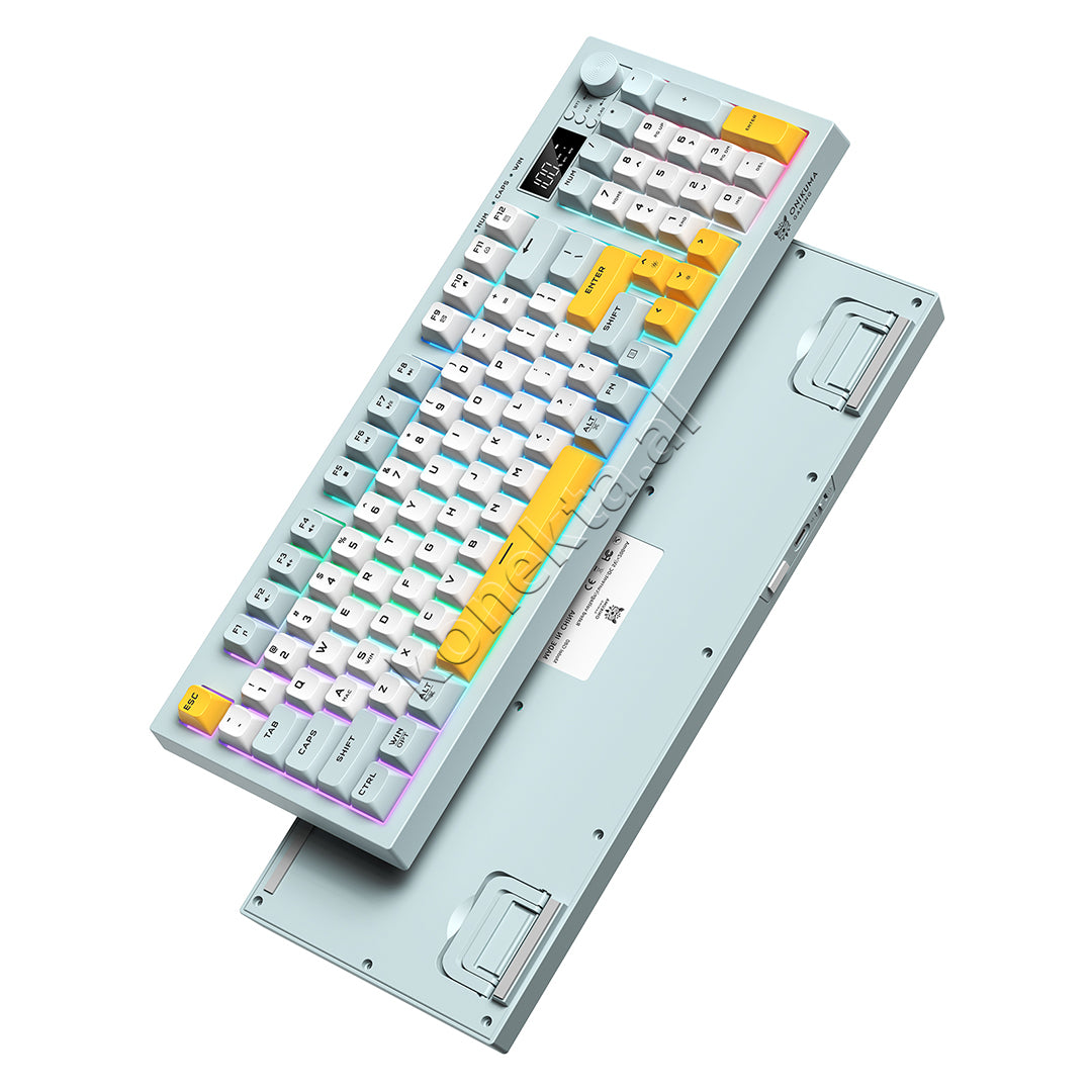 Tastiere Gaming Tri-Mode RGB Me Ekran LCD Onikuma