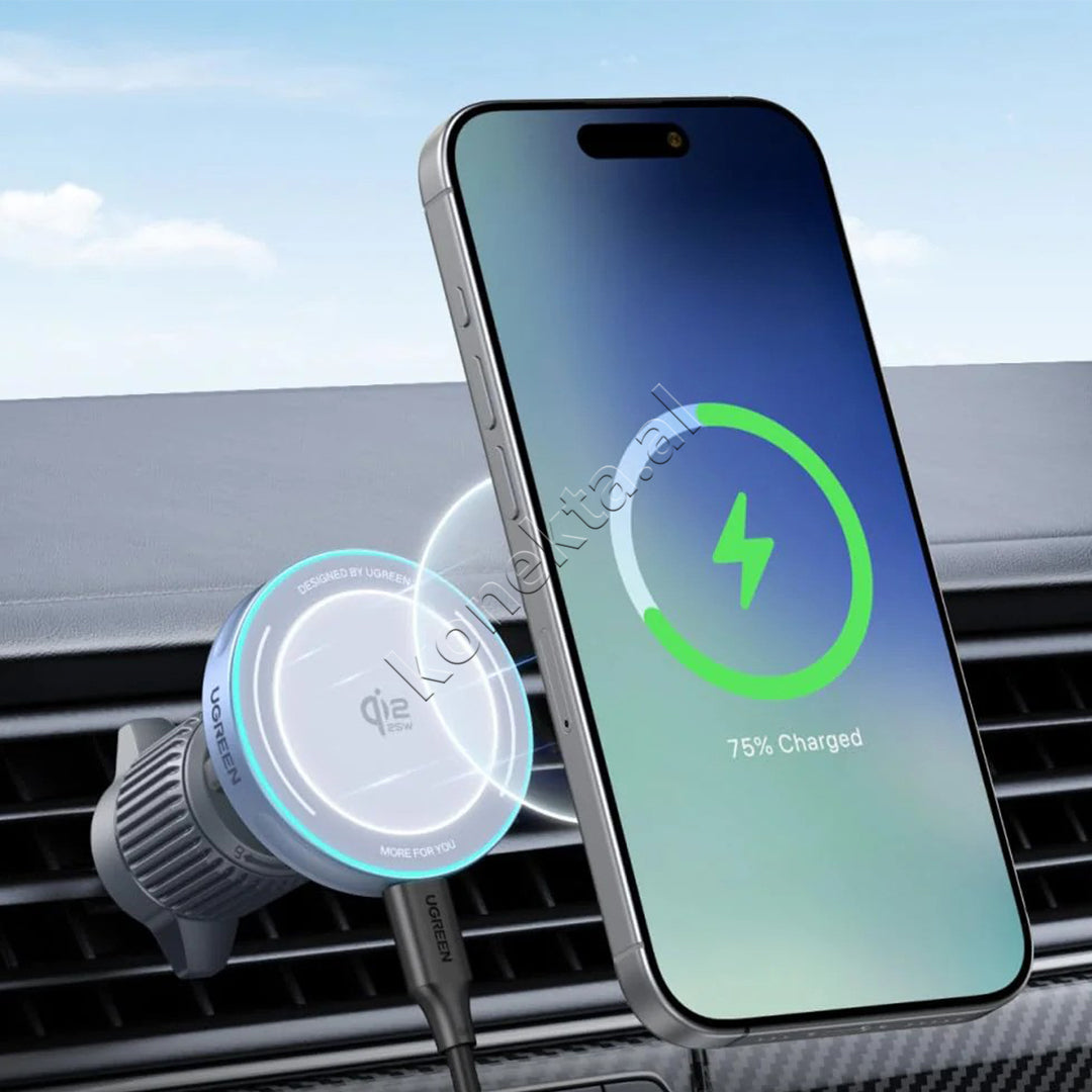 Mbajtese Dhe Karikues Magnetik Wireless 25W Per Makine Ugreen