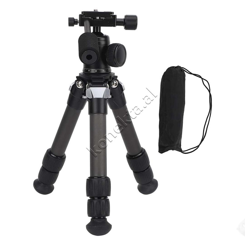 Trekembesh (Tripod) Profesional Me Fibra Karboni Dhe Vide 1/4" Per Kamera DSLR