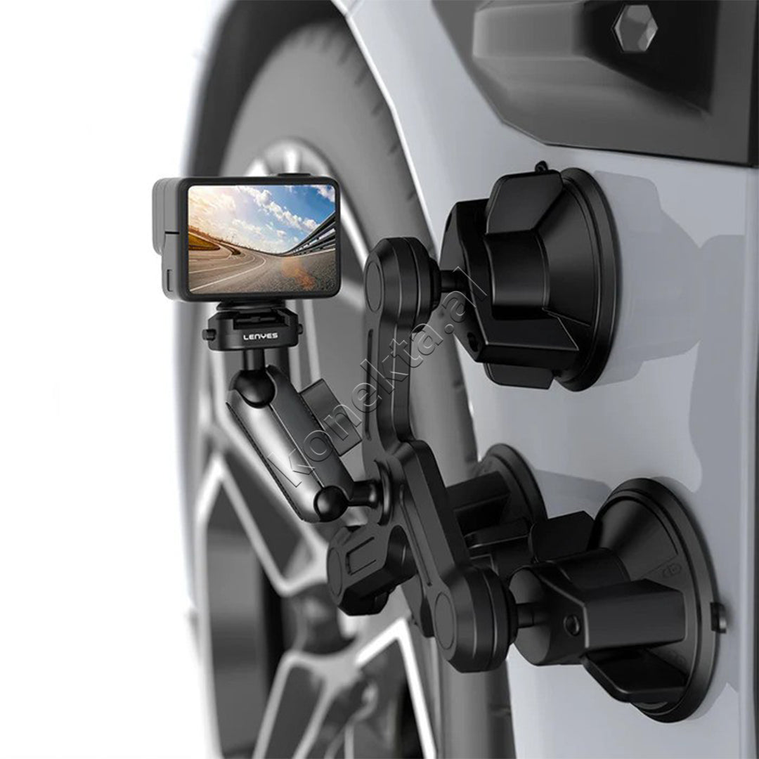 Mbajtese 360° Per Kamera Sportive Me Tre Kupa Me Vakum Per Makine Lenyes