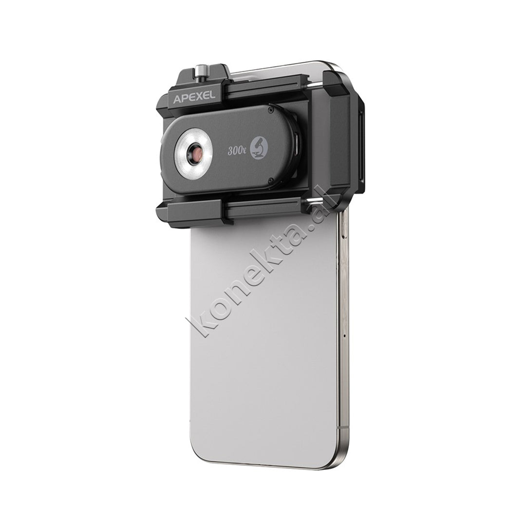 Lente Mikroskopike 300X Per Telefon Me Drite LED Apexel