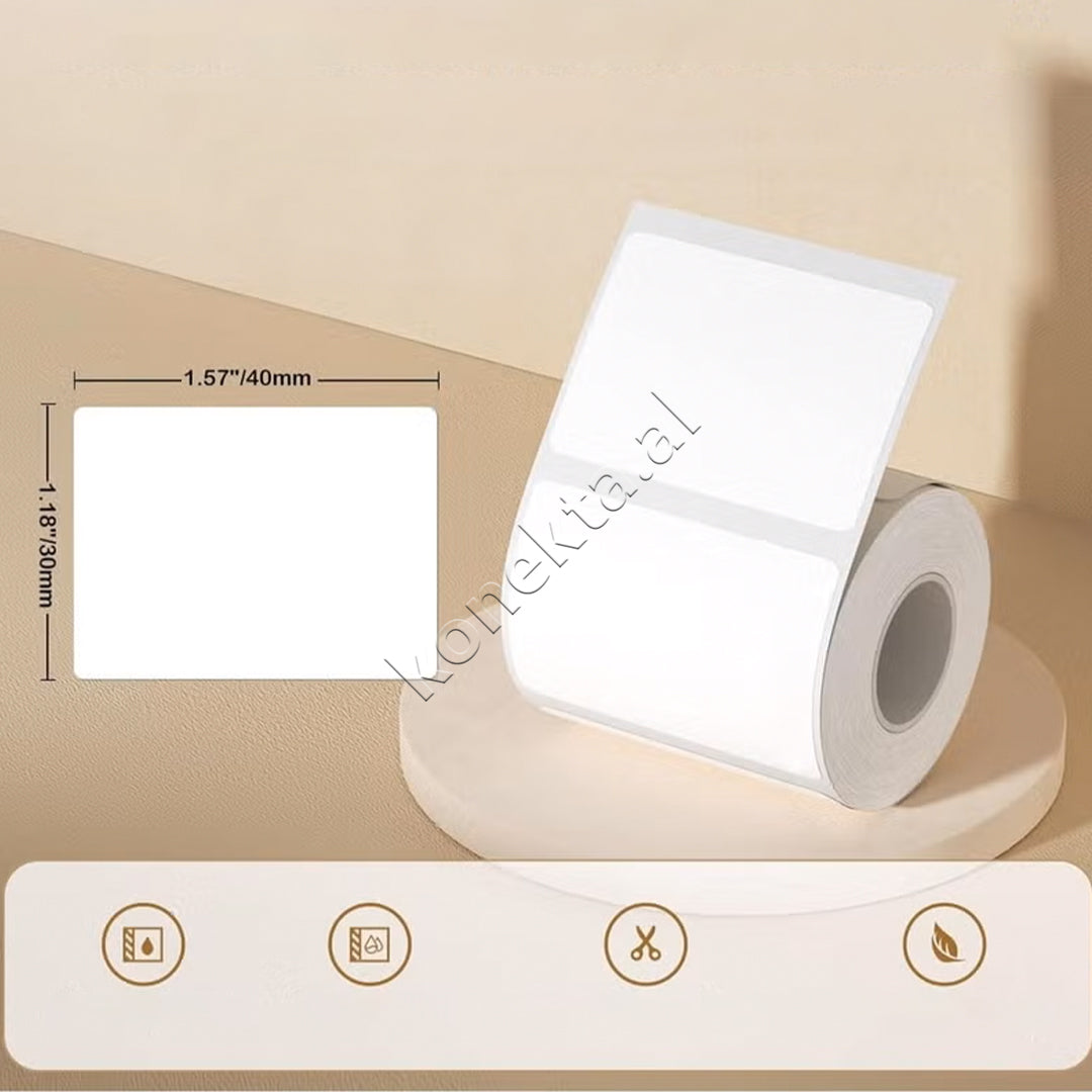 Leter Termike E Bardhe Marklife 40*30mm Per P50