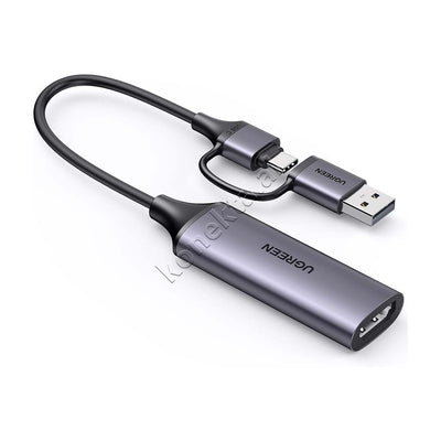 Adaptor Kabell Nga HDMI 4K @60Hz Ne USB-A & USB-C Ugreen