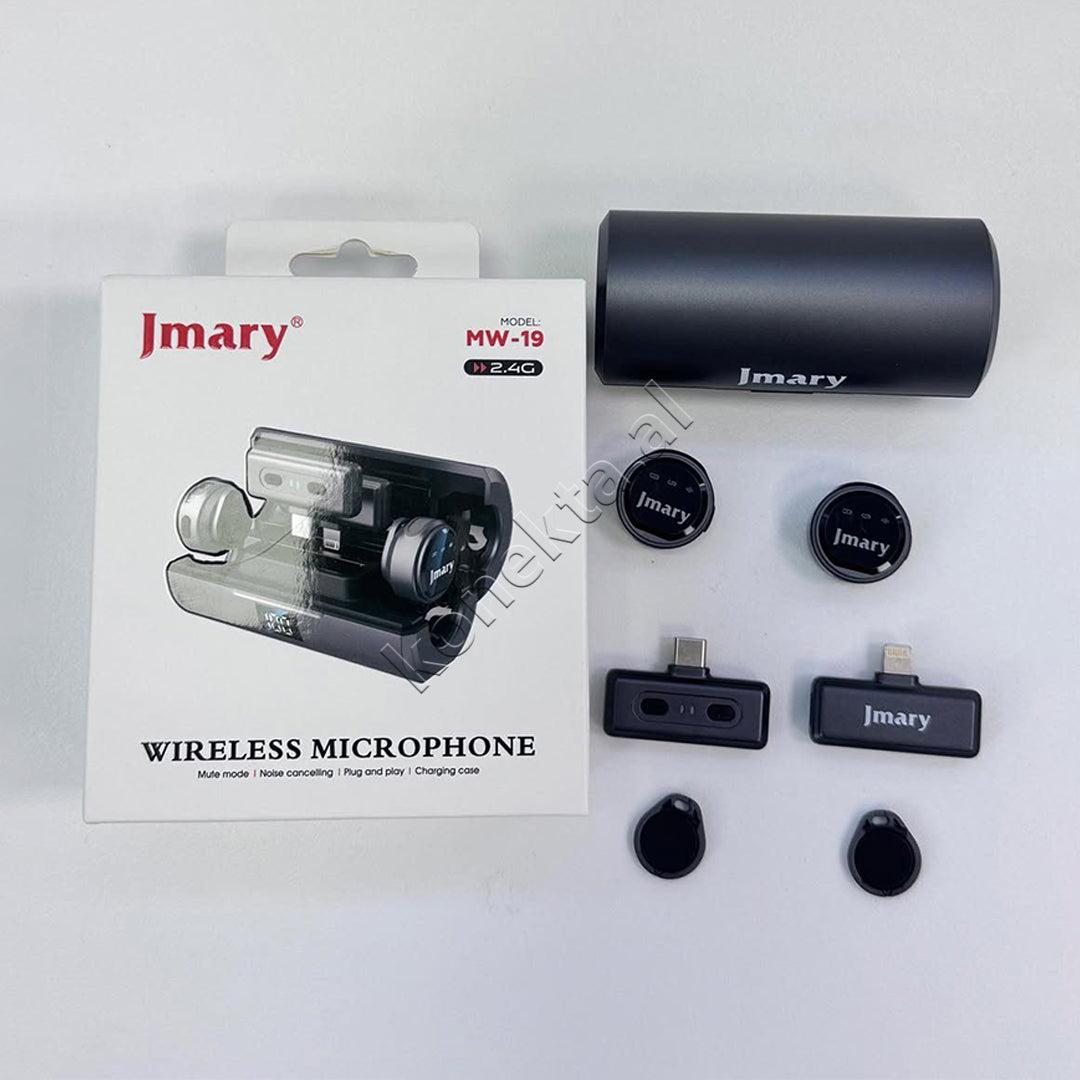 Mikrofon Dual Profesional Wireless Me Porte Type-C & Lightning Jmary