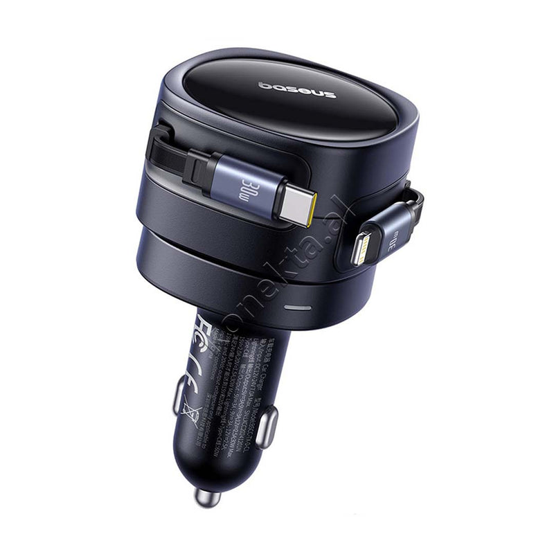 Adaptor Karikimi Per Makine 60W Me Fishe Lightning Dhe Type-C Te Terheqshme Baseus