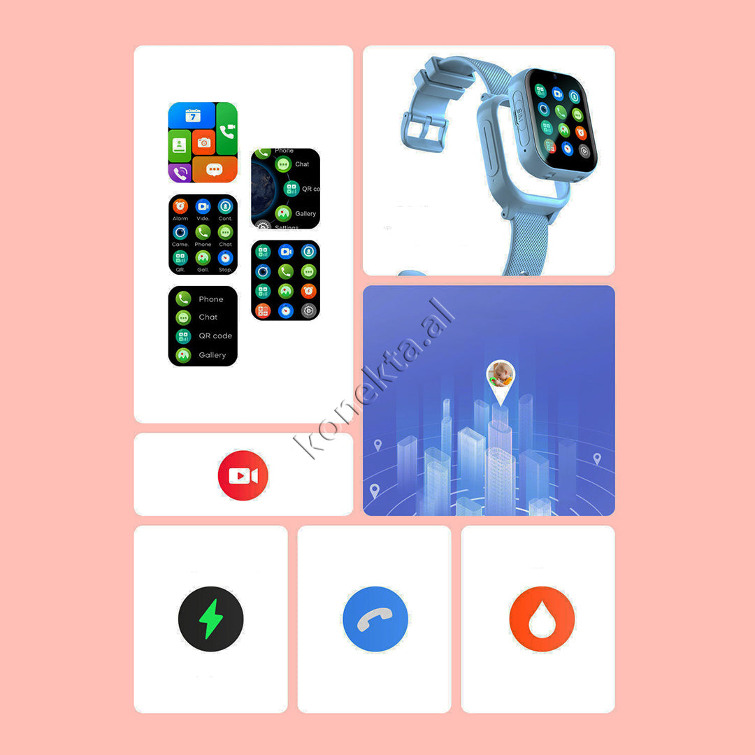 Ore Inteligjente Per Femije Me Karte SIM & Kamera