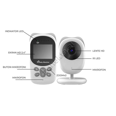 Kamera Per Monitorimin E Foshnjes Me Ekran 2.4" LCD
