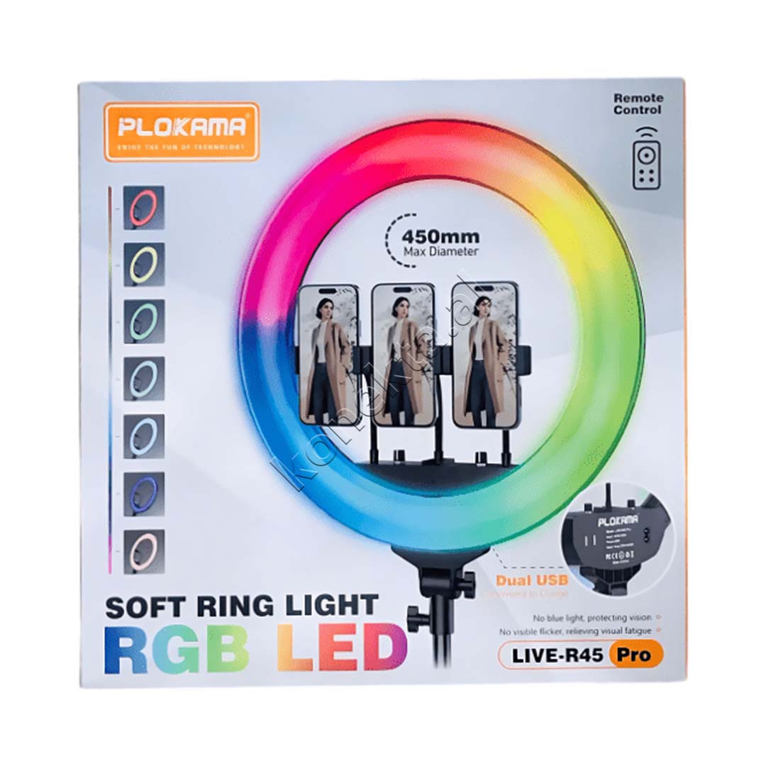 Drite Rrethore Profesionale Ring Light RGB Plokama 45cm