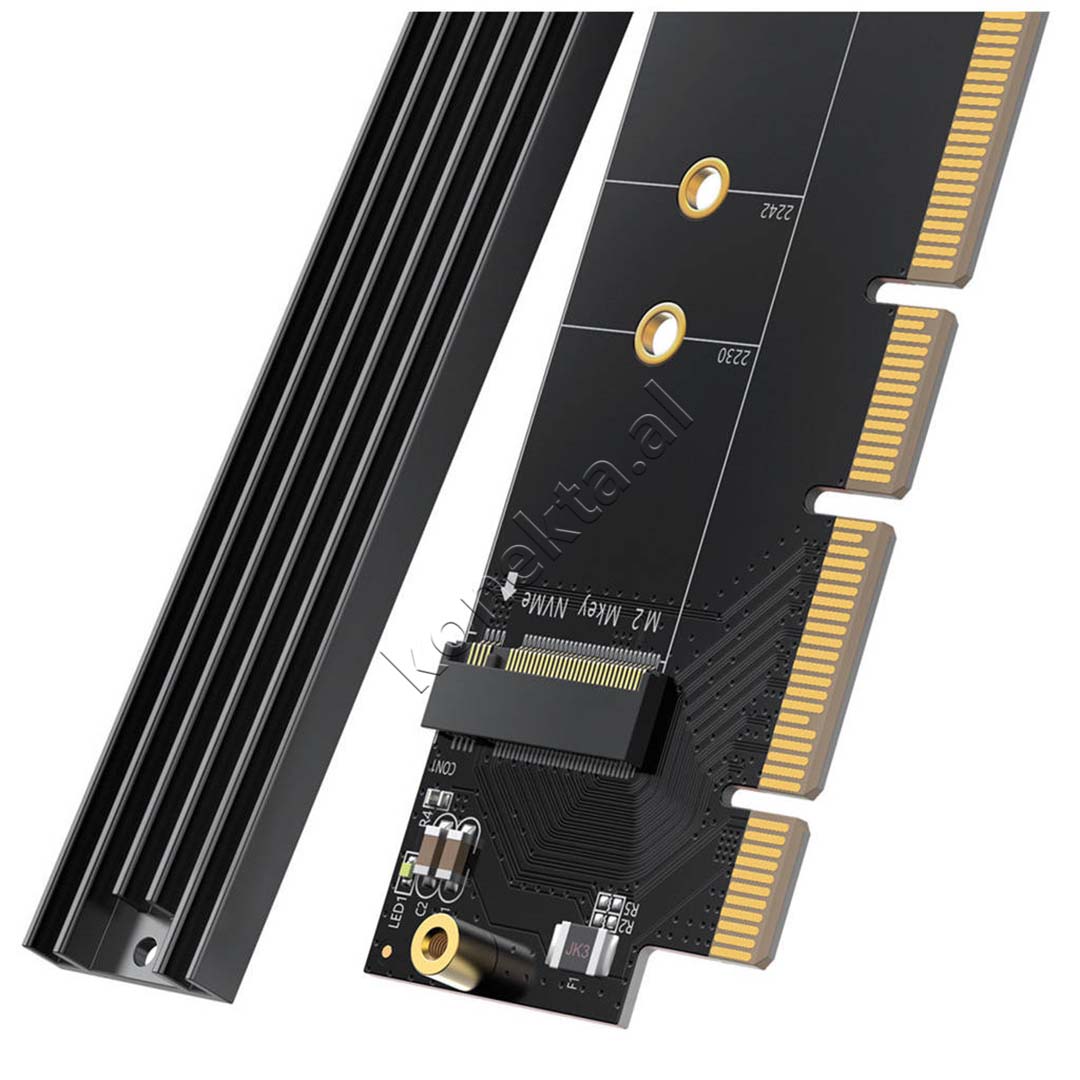 Adaptor PCIe Per SSD M.2 NVMe Me Shpejtesi 64Gbps Ugreen