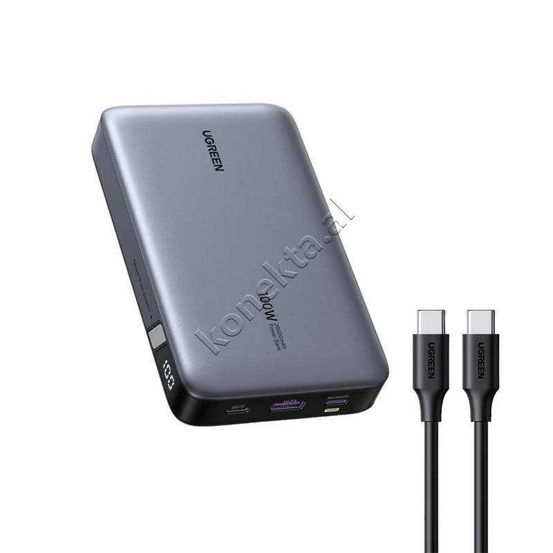 Bateri E Jashtme UGreen 20000mAh 100W Me 3 Porta
