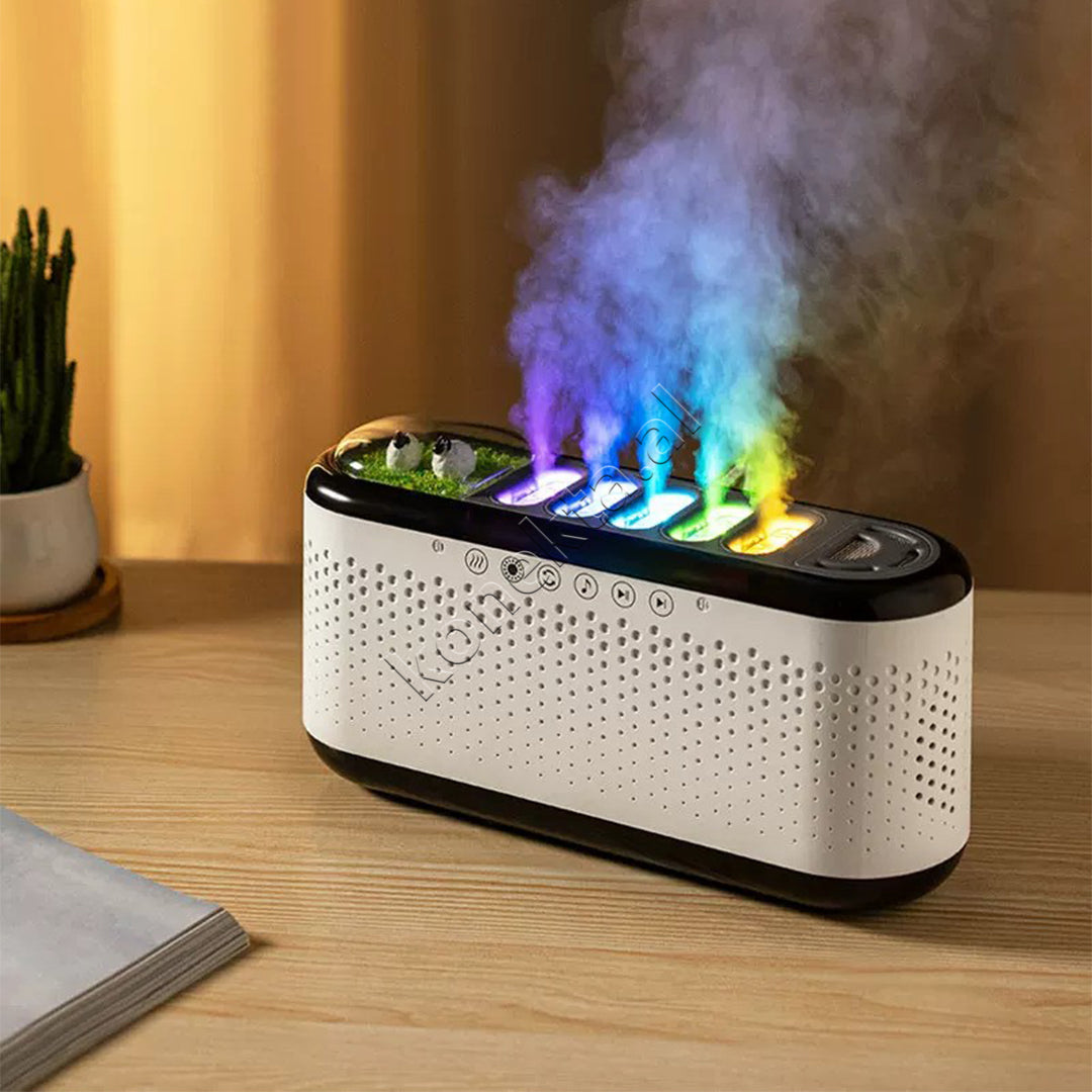 Aromatizues Me Altoparlant Bluetooth Dhe Drite Led 600ml