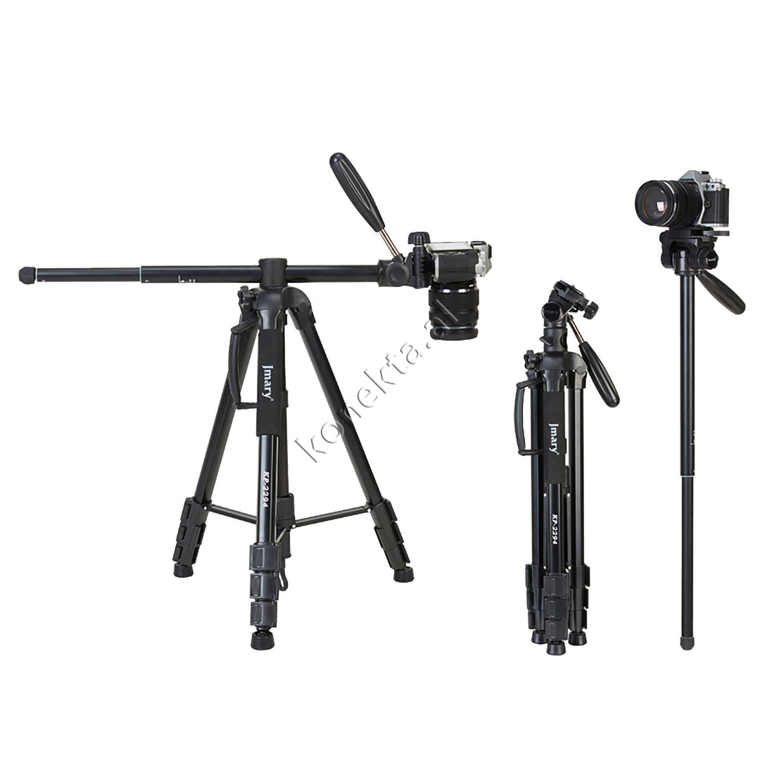 Trekëmbesh (Tripod) Profesional i Çmontueshëm për Regjistrime Dinamike Vertikale dhe Horizontale si Monopod me Gjatësi dhe Kënd Të Gradueshëm për Kamera, Telefon, Tablet ,GoPro, SLR,  Etj.
