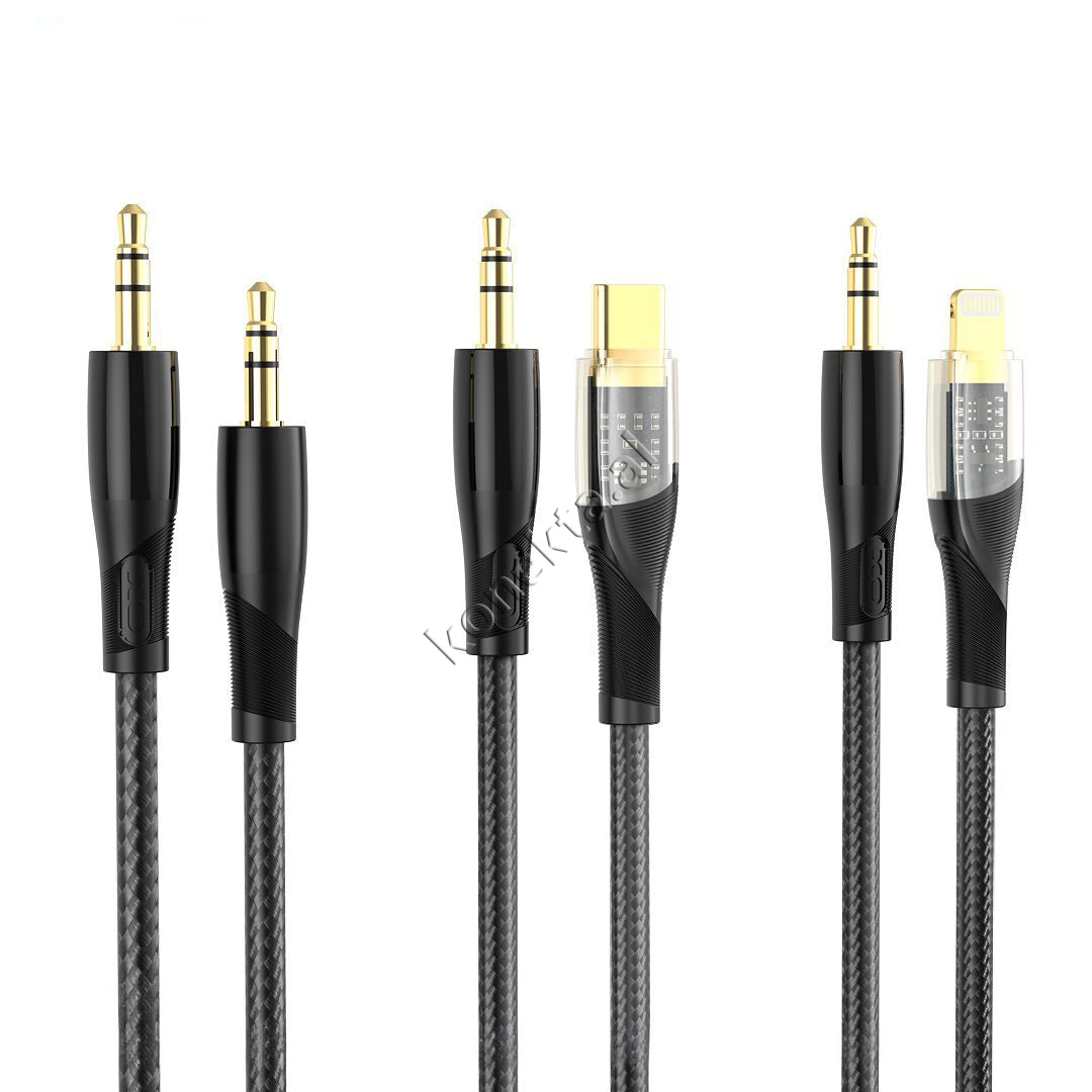 Kabell AUX 1m XO Lightning / Type-C / AUX  Ne AUX 3.5mm