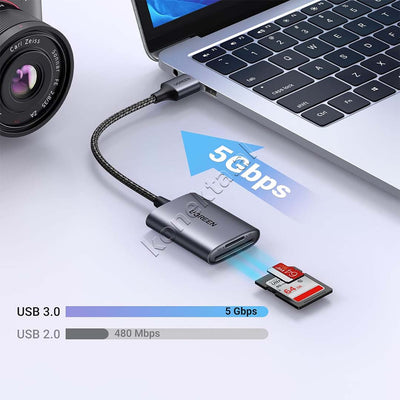 Lexues Kartash Ugreen Me Porte USB 3.0 Per Karta SD/ TF