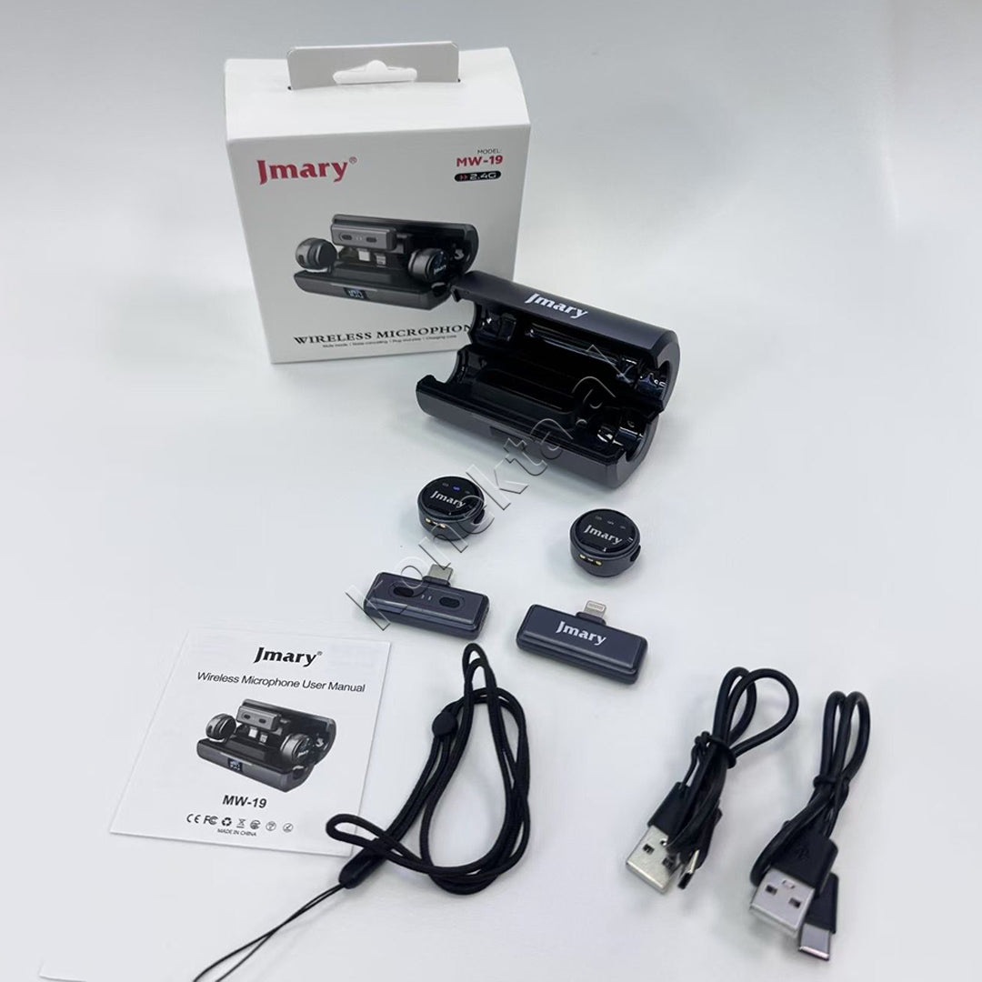 Mikrofon Dual Profesional Wireless Me Porte Type-C & Lightning Jmary