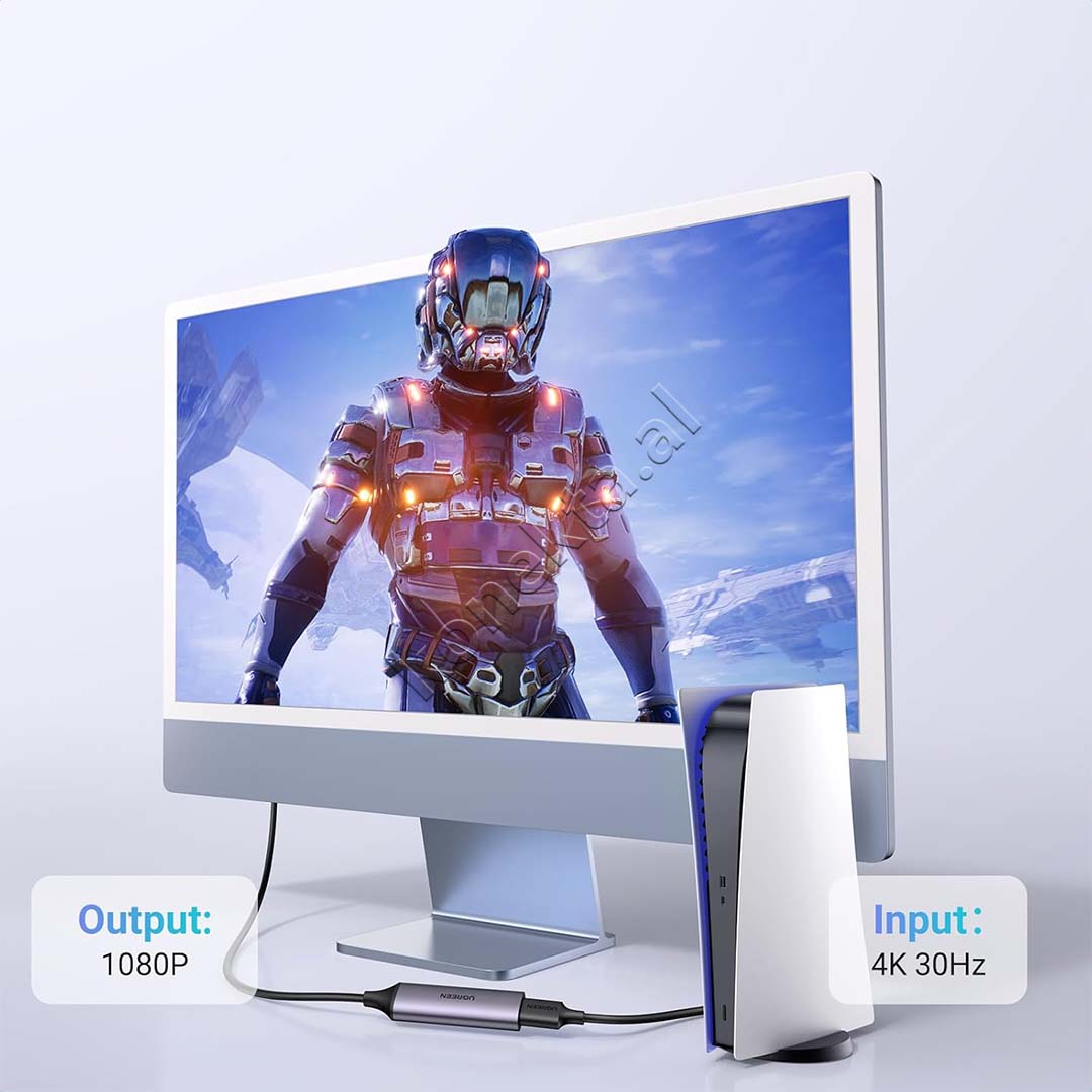 Adaptor Kabell Nga HDMI 4K @60Hz Ne USB-A & USB-C Ugreen