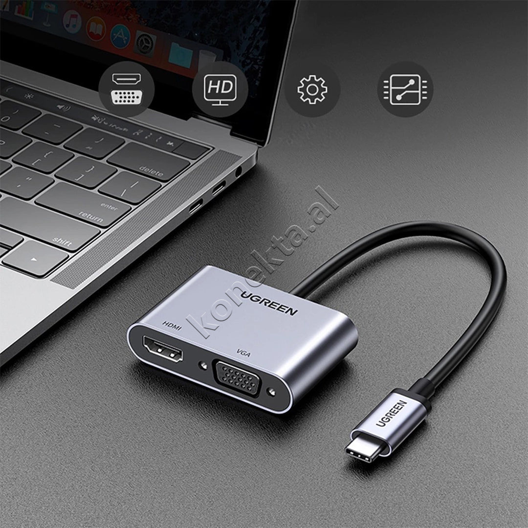 Adaptor USB-C Ne HDMI+VGA+USB-A+ USB-C Ugreen
