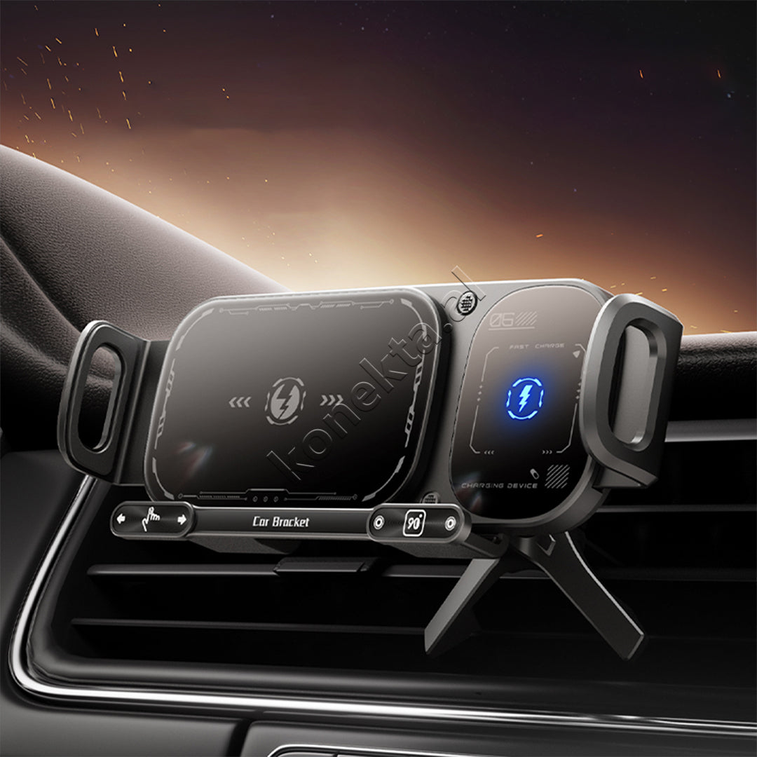 Karikues Wireless Dhe Mbajtese Celulari Per Makine XO
