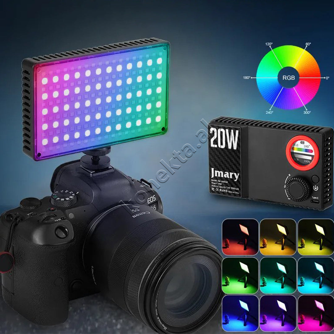 Drite Led Profesionale RGB 20W Per Video Dhe Fotografi Jmary