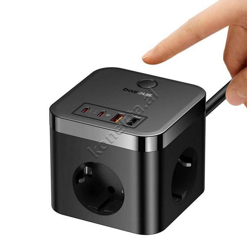 Multiprize 3 Vendeshe Me Porta 2xUSB-A Dhe 2xUSB-C Baseus