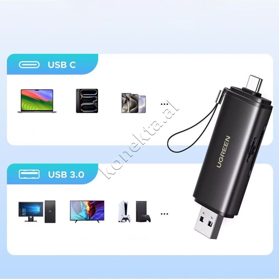 Lexues Kartash SD/TF 2 Ne 1 Ugreen Me Porte USB-C/USB-A