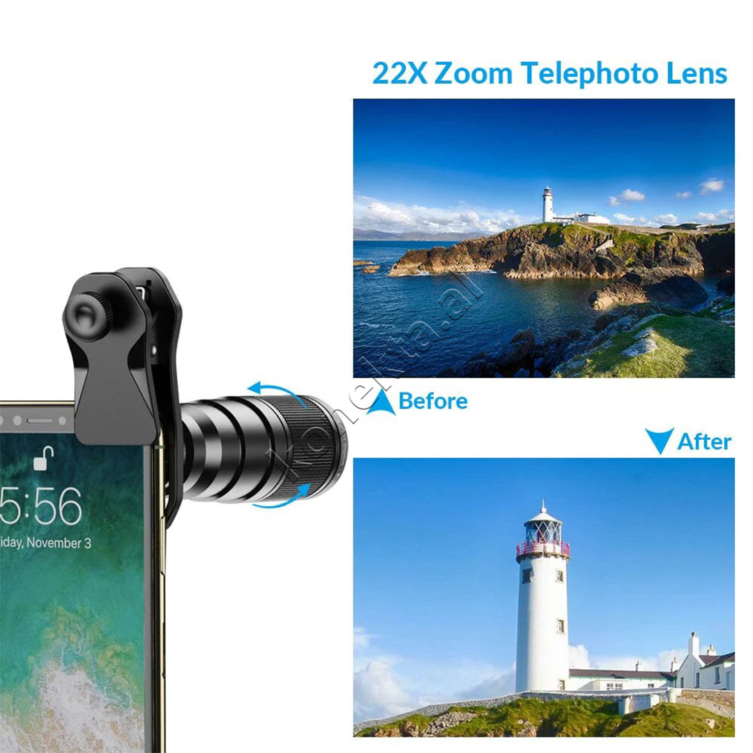 Set Lente Zmadhimi 22X 10 Ne 1 Per Smartphone Apexel