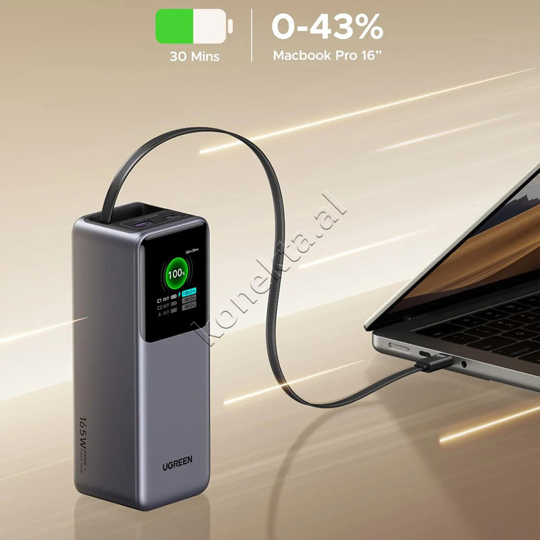 Bateri E Jashtme Nexode Me Fishe Te Terheqshme Type-C 165W 20'000mAh Ugreen