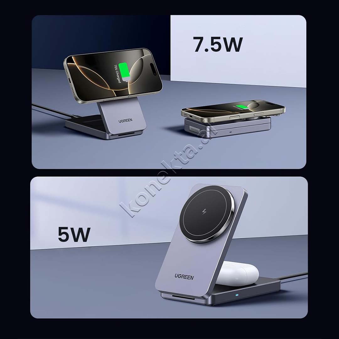 Karikues Wireless Magnetik UGreen 15W 2 Ne 1