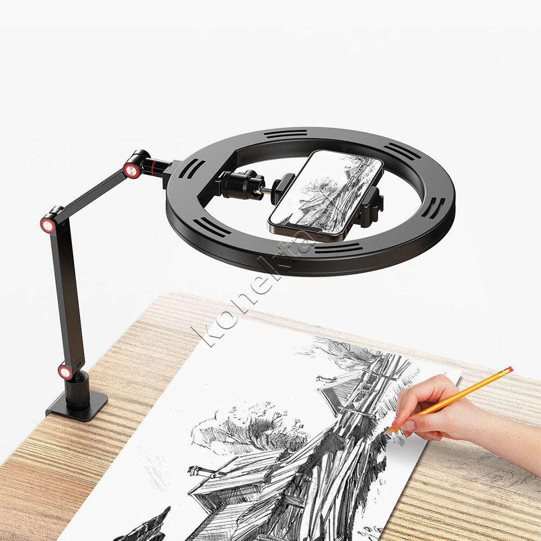 Ring Light Profesional 10" Me Mbajtese Per Smartphone Apexel