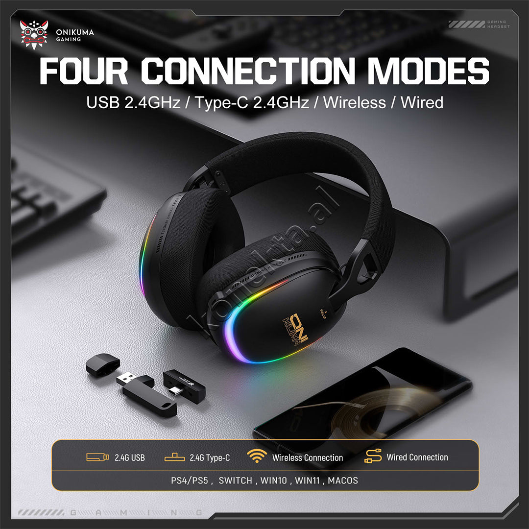 Kufje Headphones Gaming Wireless Me Bluetooth Onikuma