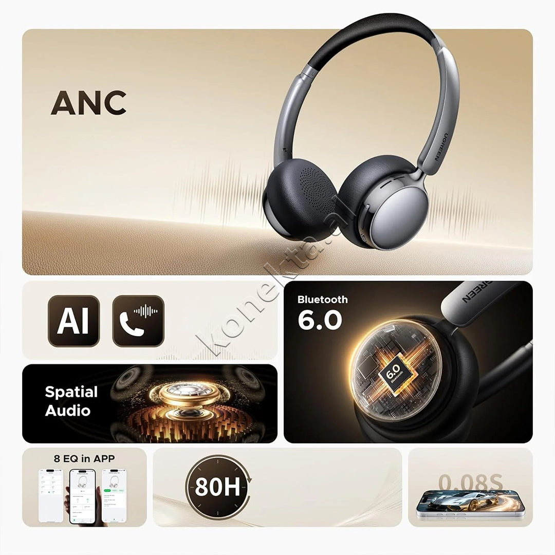Kufje Me Bluetooth Studio Plus Ugreen