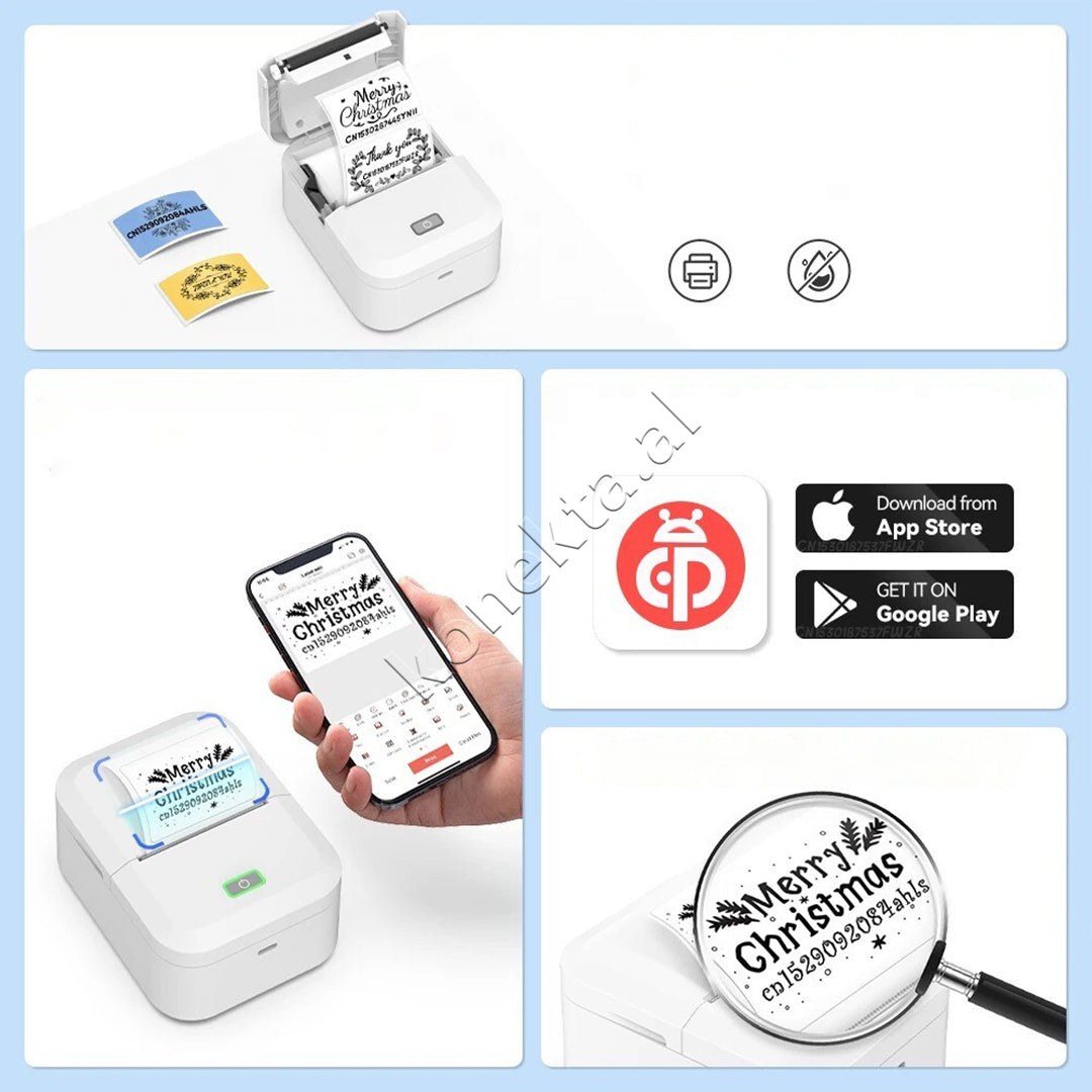 Leter Termike E Bardhe Marklife 40*30mm Per X2