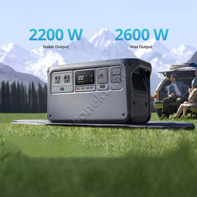Stacion Karikimi DJI Power 1000W Me 9 Porta Dhe 6 Panele Solare