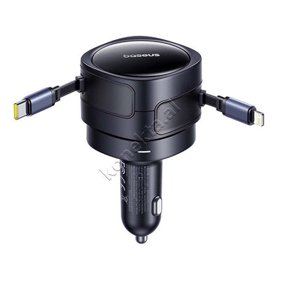 Adaptor Karikimi Per Makine 60W Me Fishe Lightning Dhe Type-C Te Terheqshme Baseus