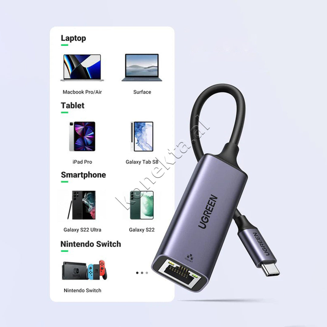 Adaptor Interneti Ugreen Nga USB-C Ne Porte Ethernet RJ45