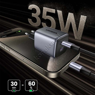 Adaptor Karikimi Nexode 35W UGreen Me Porte USB-C & USB-A