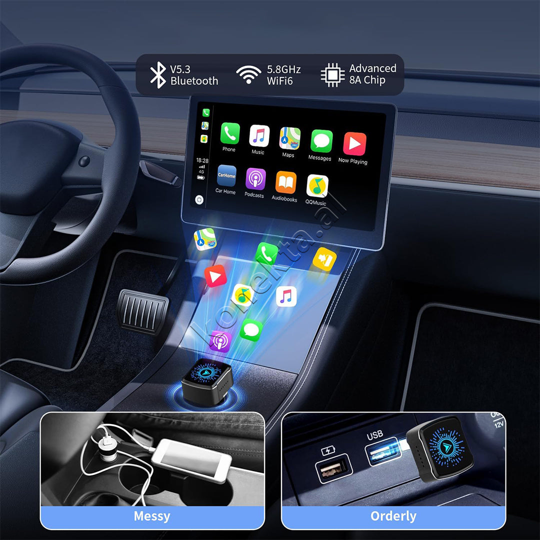 Adaptor Wireless 2 Ne 1 Per Apple CarPlay Dhe Android Auto