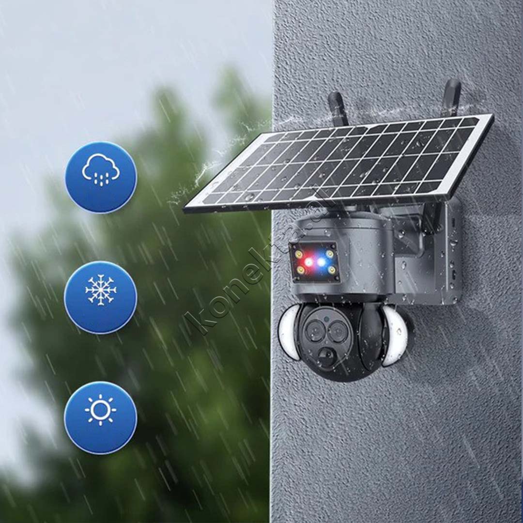 Kamera Sigurie Per Shtepi Outdoor 6MP Me Panel Solar Dhe Karte SIM
