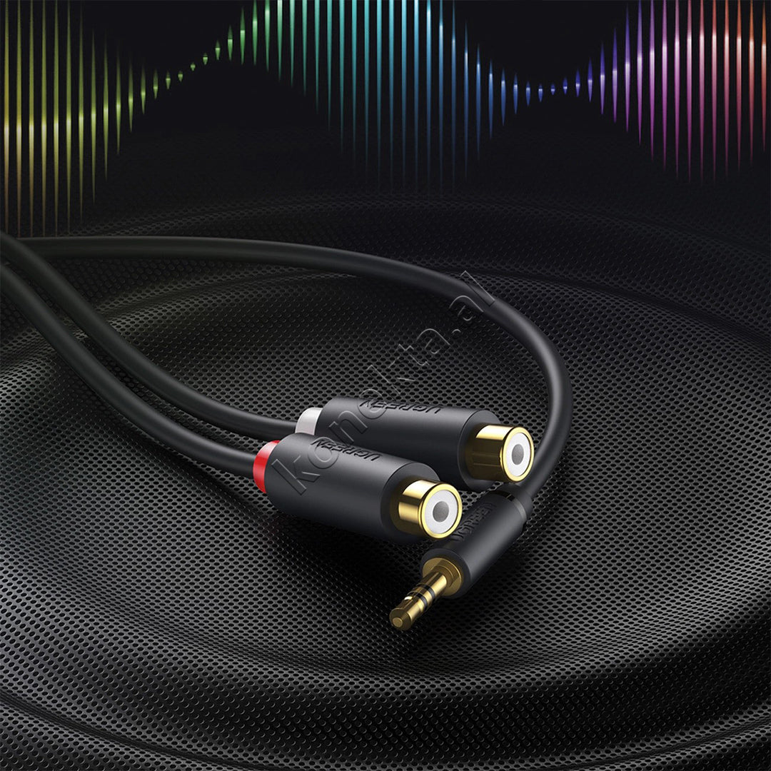 Kabell Audio 3.5mm (M) Ne 2RCA (F) 25cm Ugreen