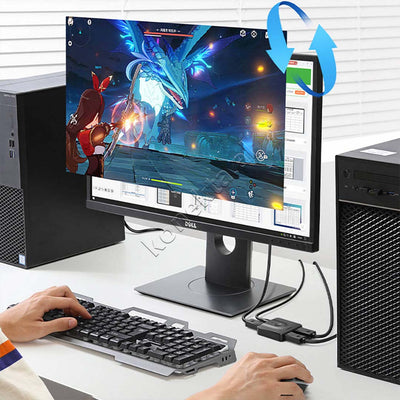 Splitter 2xDisplay Port Ne 1xDisplay Port 4K / 1080p Switch Ugreen