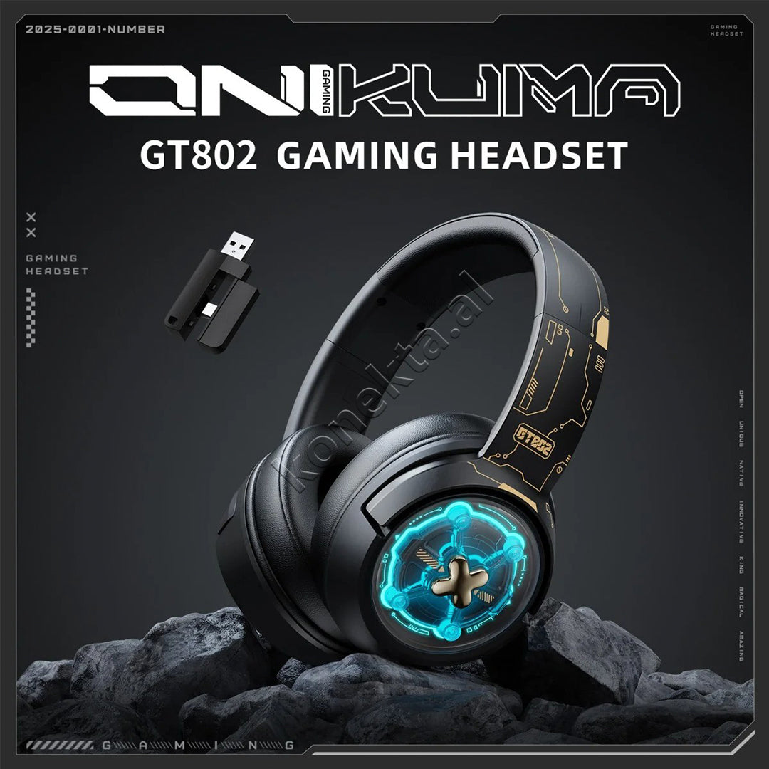 Kufje Headphones Gaming RGB Tri-Mode Onikuma