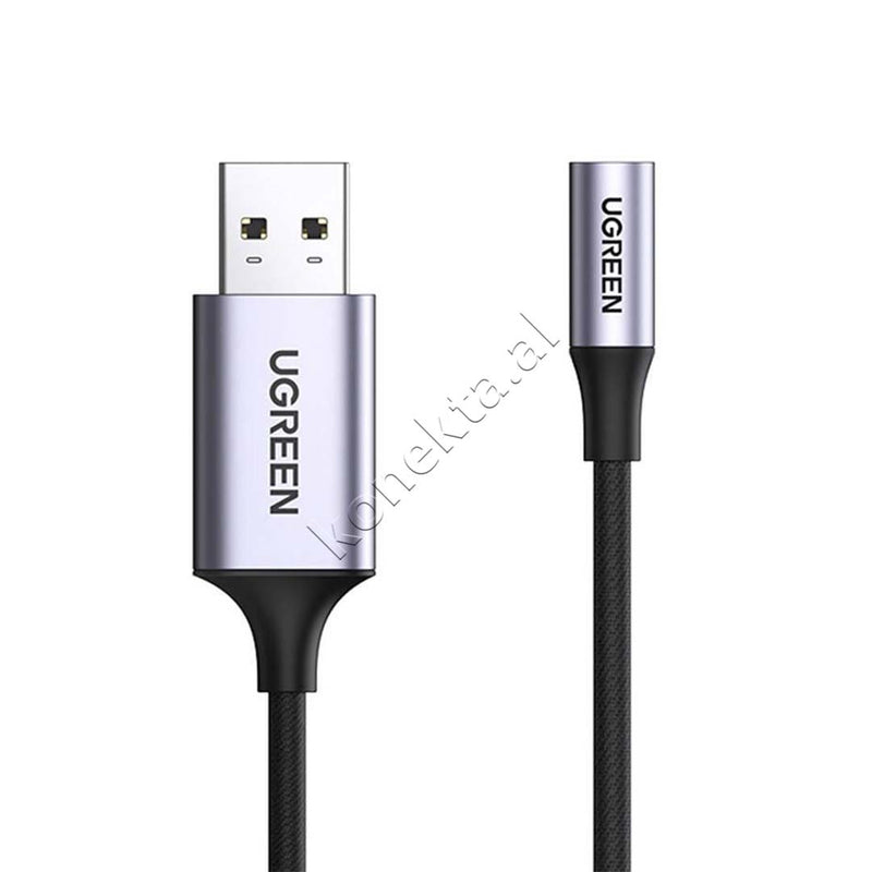 Adaptor Kabell USB-A 2.0 ne 3.5mm Audio Ugreen 25cm