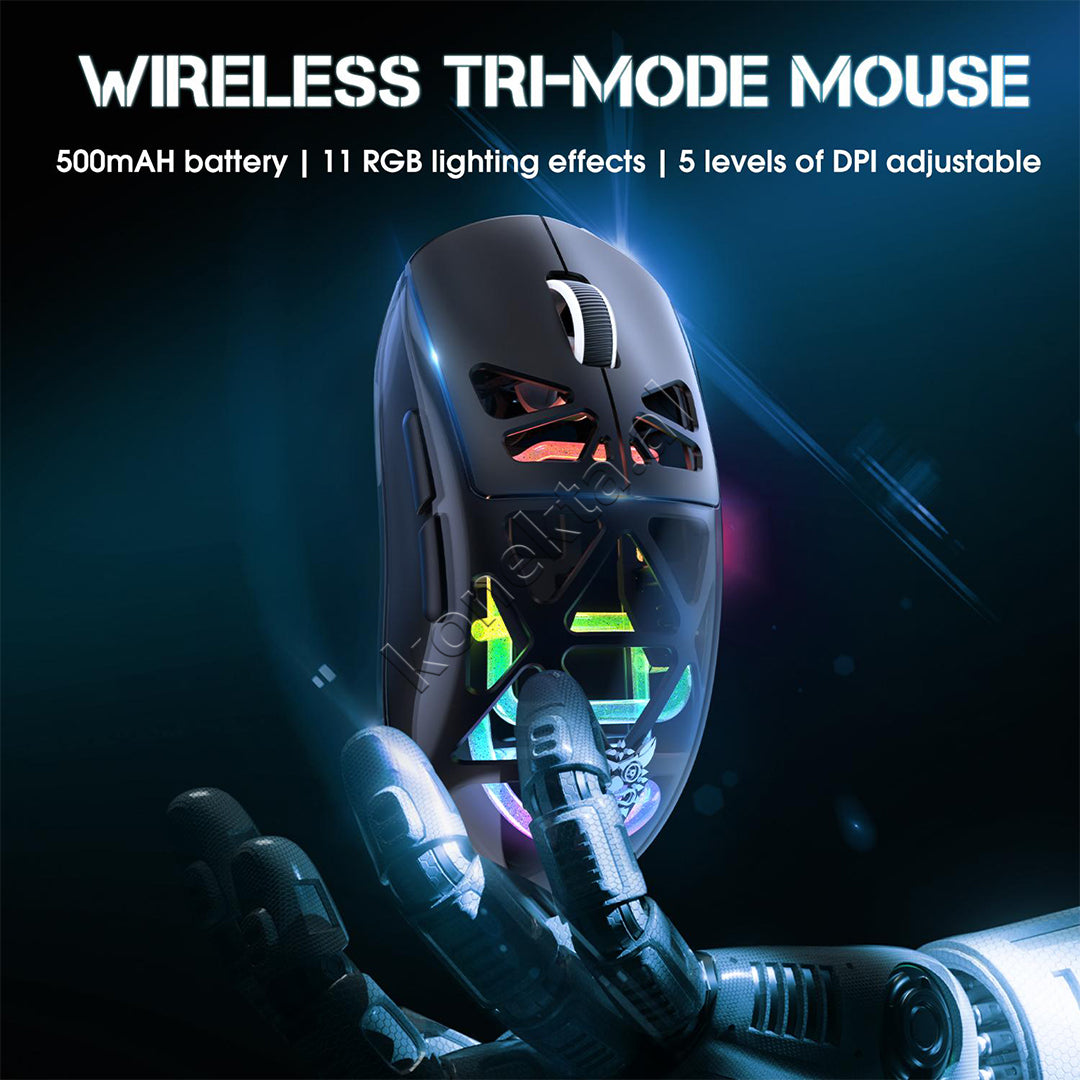 Maus Gaming RGB Me Lidhje Tri-Mode Dhe DPI 3600 Onikuma